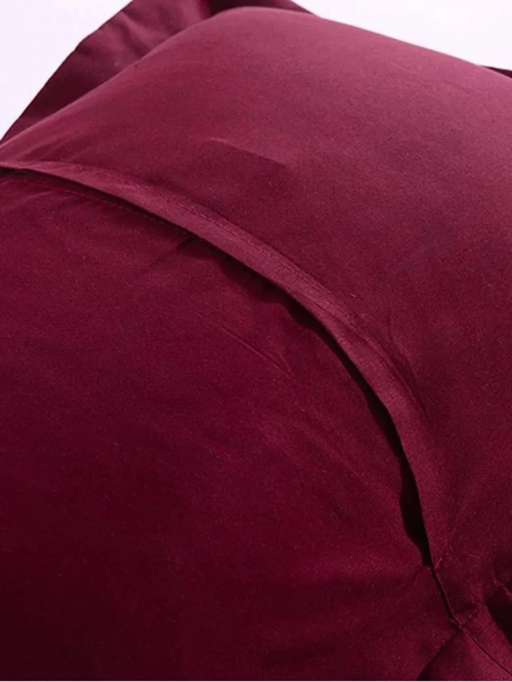 Quilted Pillow Shams in Deep Burgundy